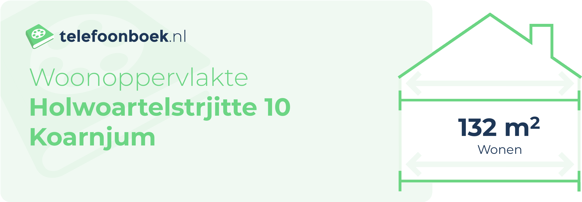 Woonoppervlakte Holwoartelstrjitte 10 Koarnjum