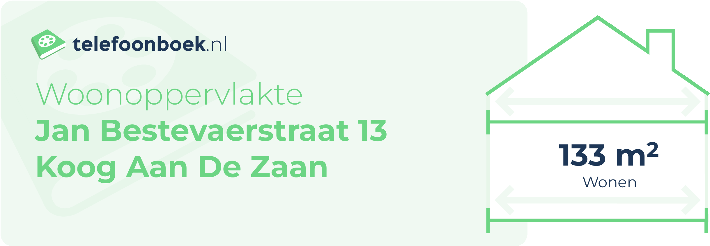 Woonoppervlakte Jan Bestevaerstraat 13 Koog Aan De Zaan