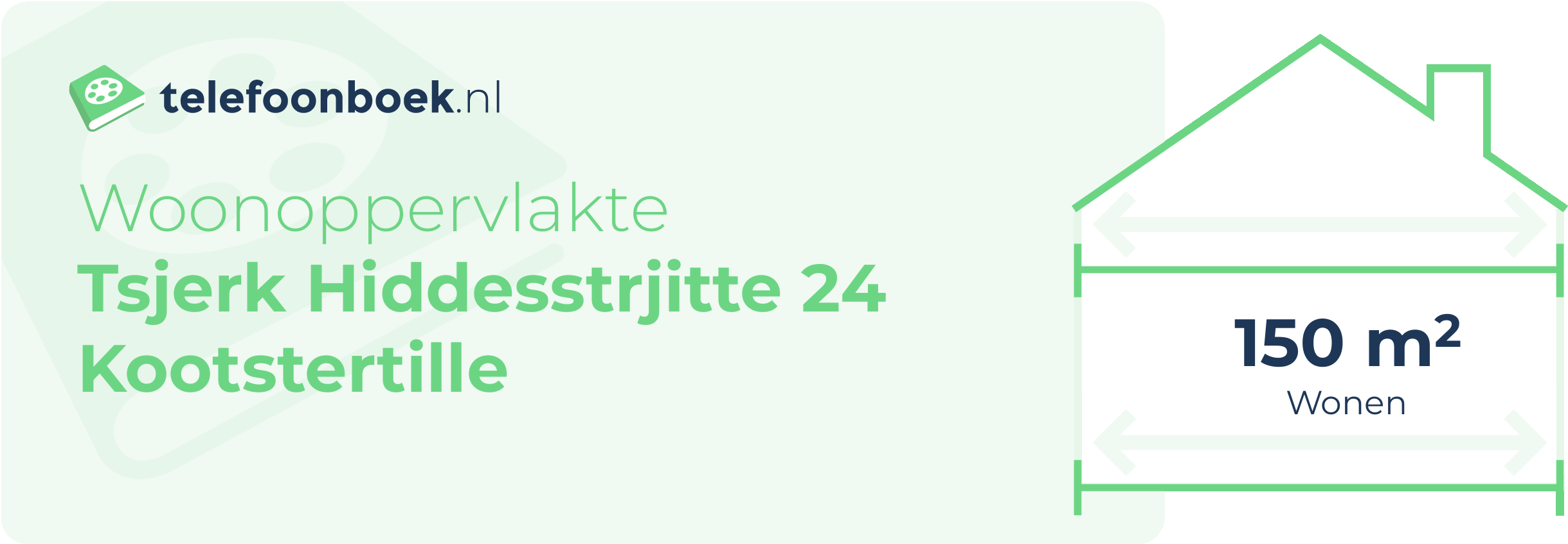 Woonoppervlakte Tsjerk Hiddesstrjitte 24 Kootstertille