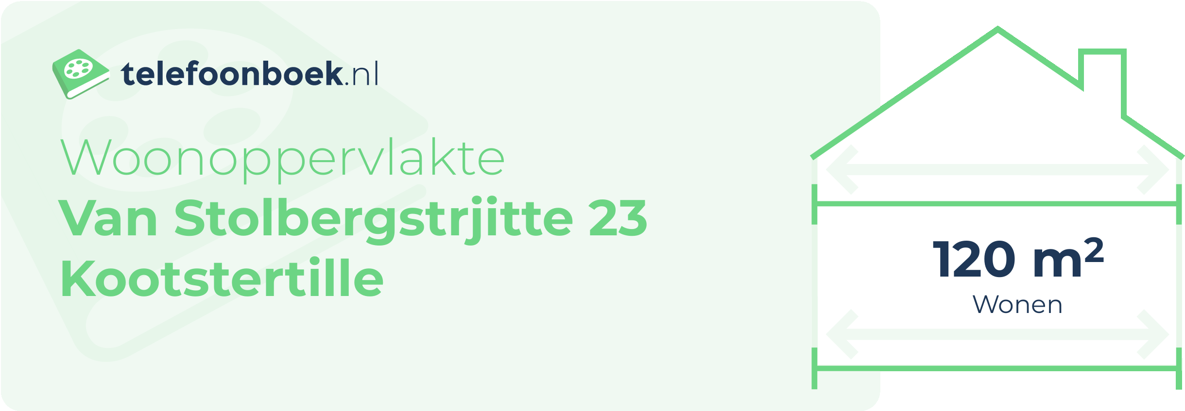 Woonoppervlakte Van Stolbergstrjitte 23 Kootstertille