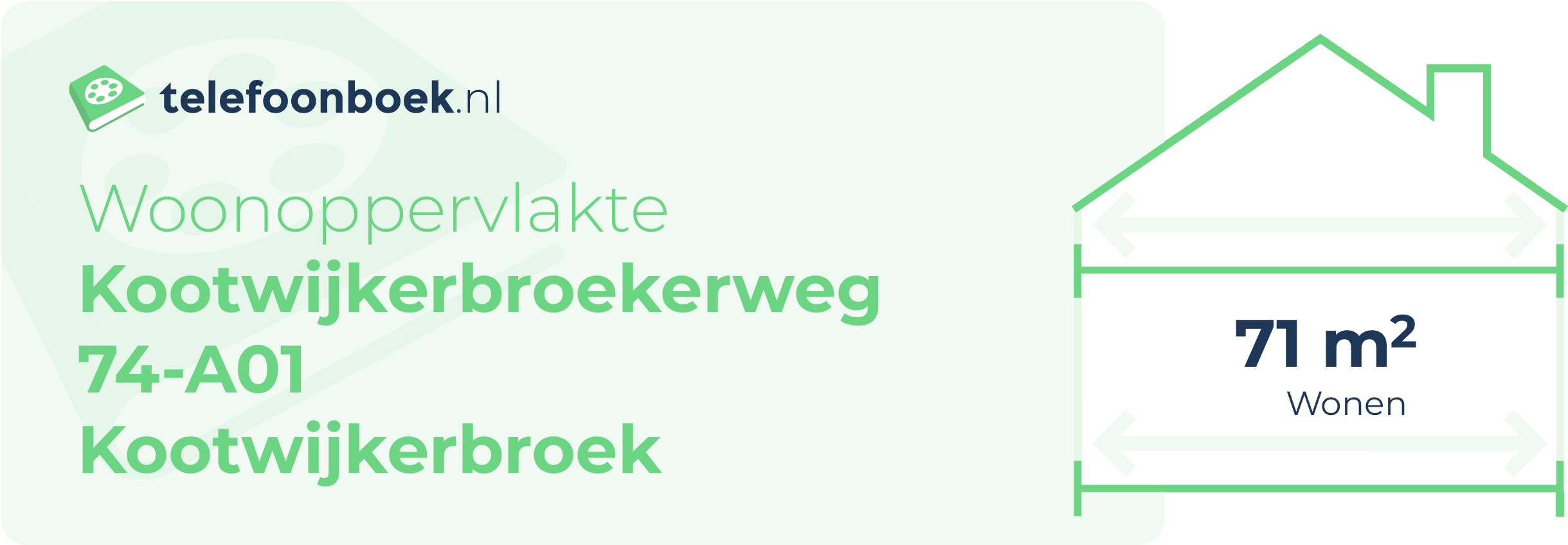 Woonoppervlakte Kootwijkerbroekerweg 74-A01 Kootwijkerbroek