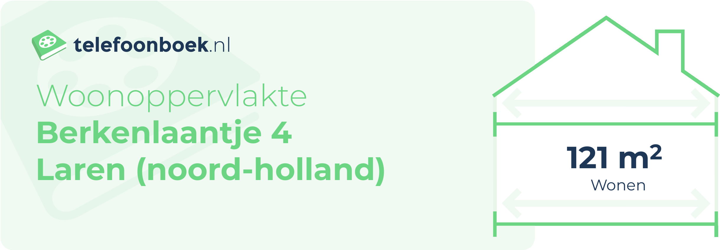 Woonoppervlakte Berkenlaantje 4 Laren (Noord-Holland)