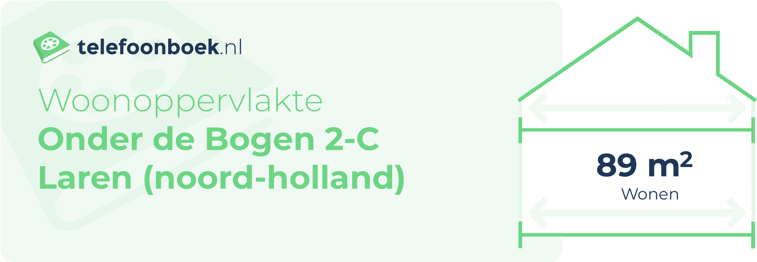 Woonoppervlakte Onder De Bogen 2-C Laren (Noord-Holland)