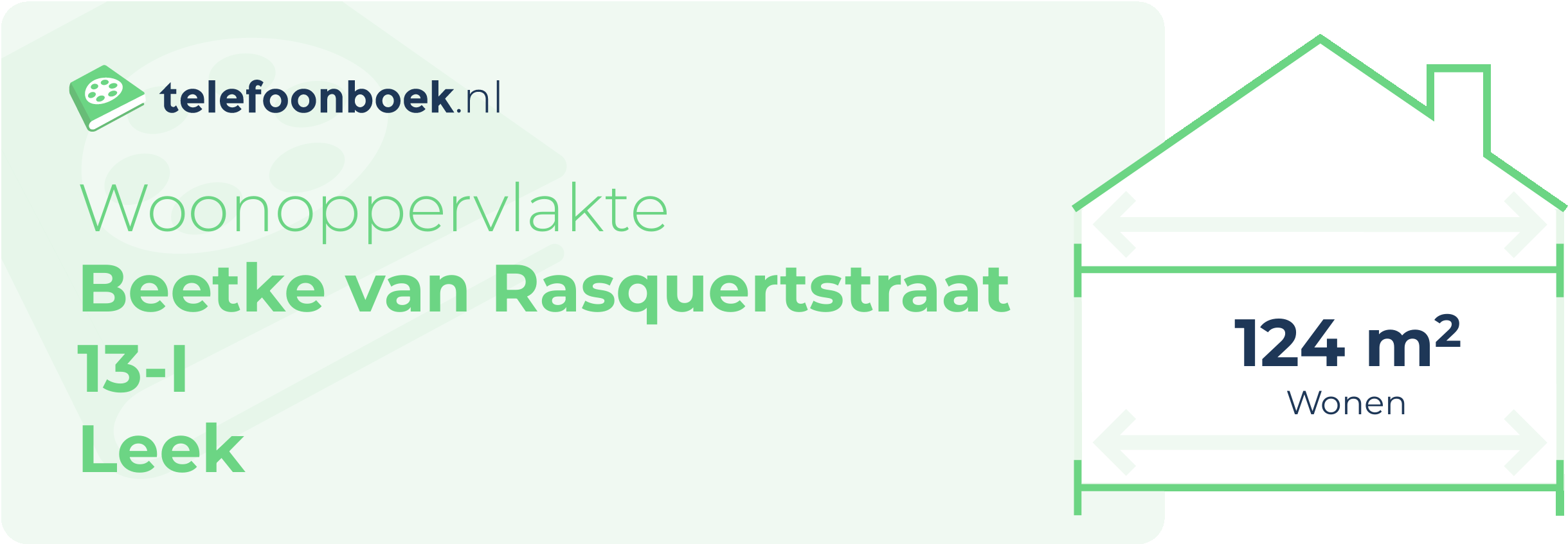 Woonoppervlakte Beetke Van Rasquertstraat 13-I Leek