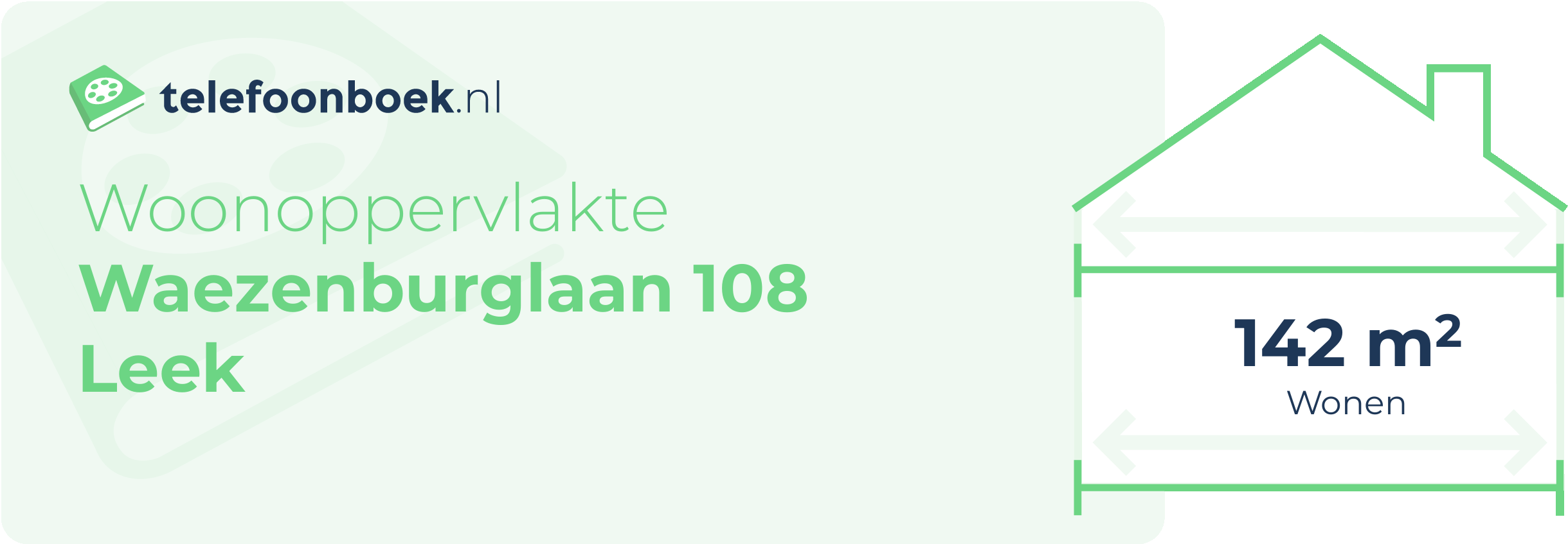 Woonoppervlakte Waezenburglaan 108 Leek