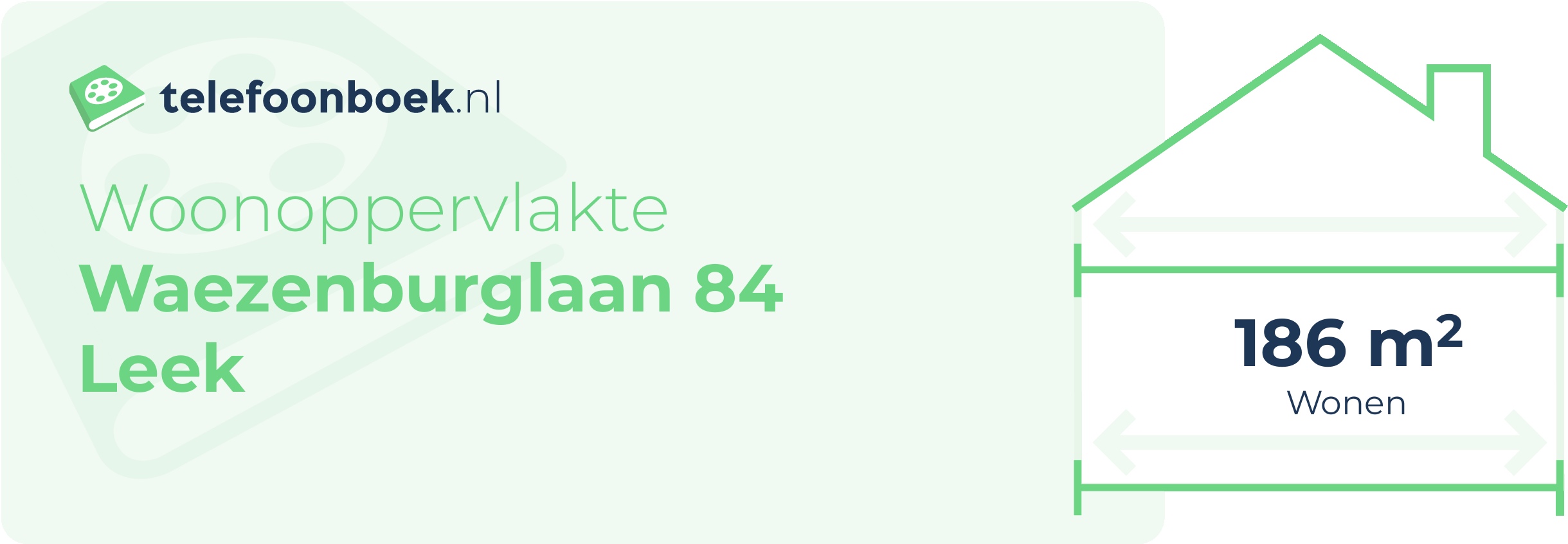 Woonoppervlakte Waezenburglaan 84 Leek