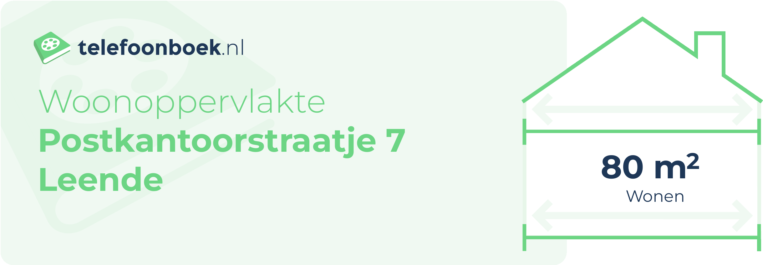 Woonoppervlakte Postkantoorstraatje 7 Leende