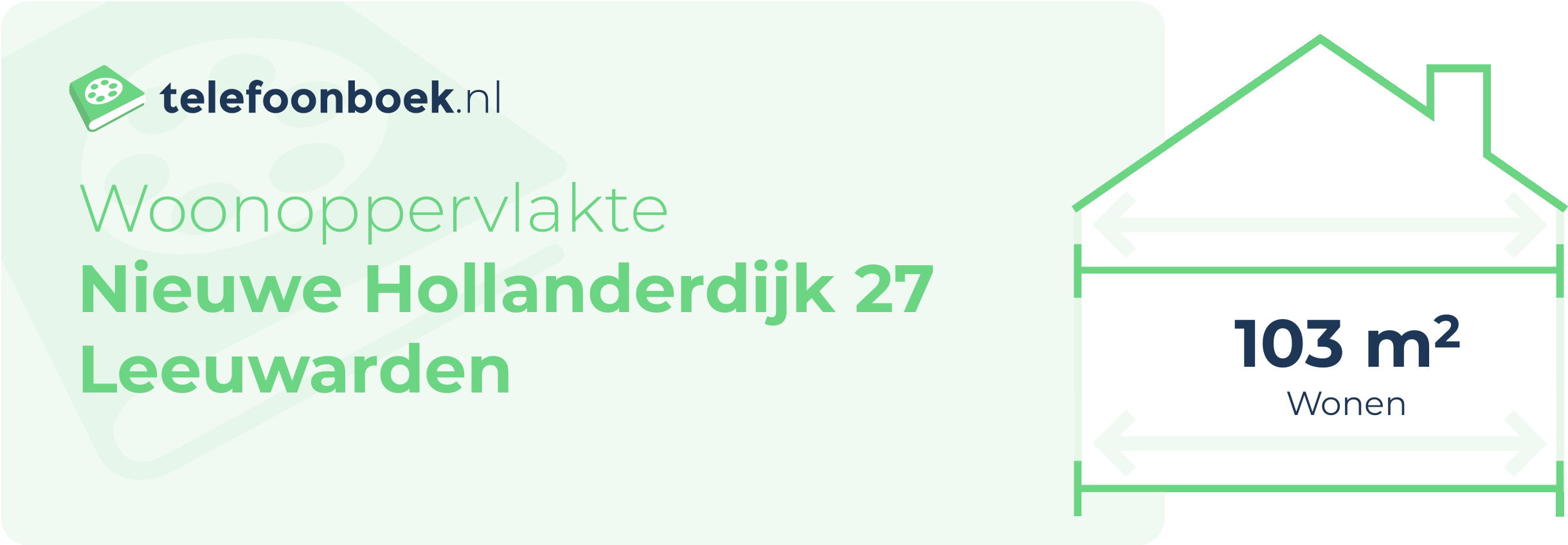 Woonoppervlakte Nieuwe Hollanderdijk 27 Leeuwarden