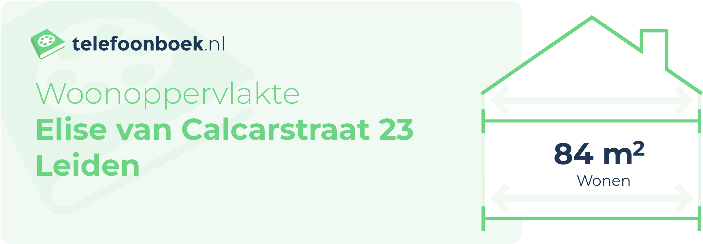 Woonoppervlakte Elise Van Calcarstraat 23 Leiden