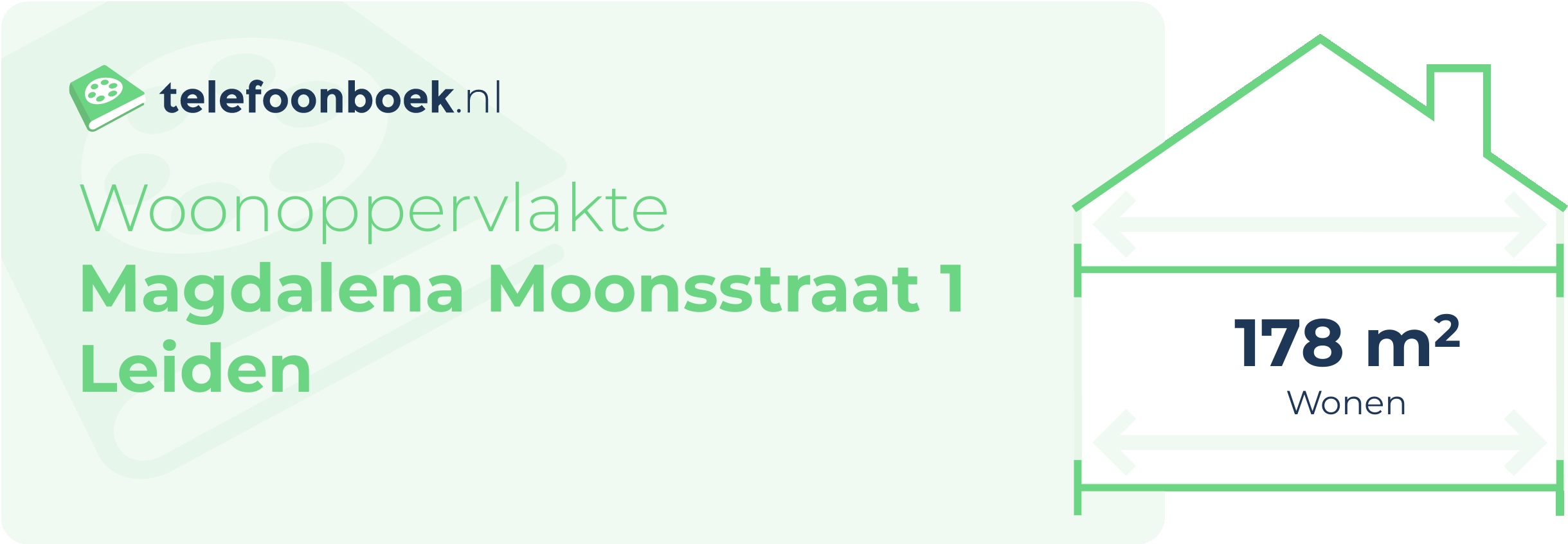 Woonoppervlakte Magdalena Moonsstraat 1 Leiden