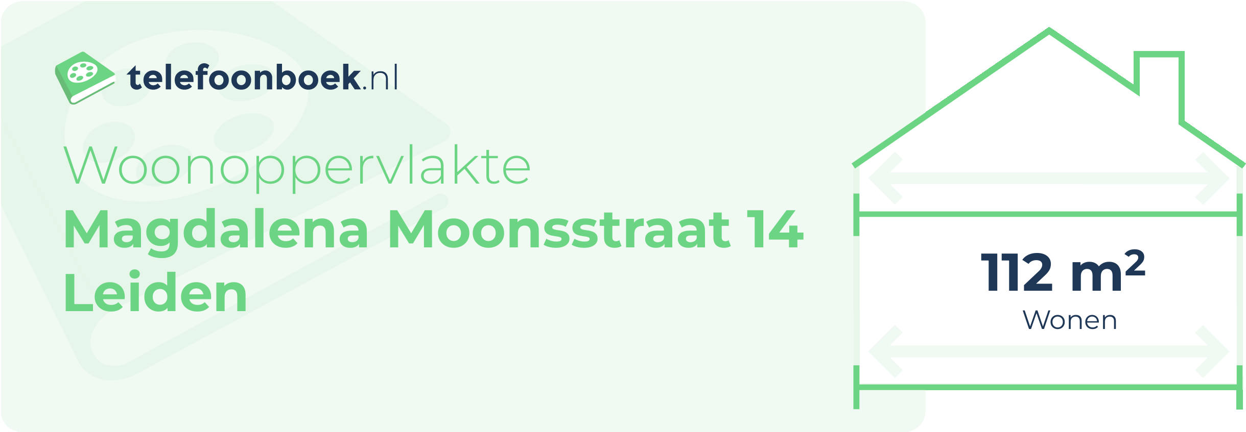 Woonoppervlakte Magdalena Moonsstraat 14 Leiden