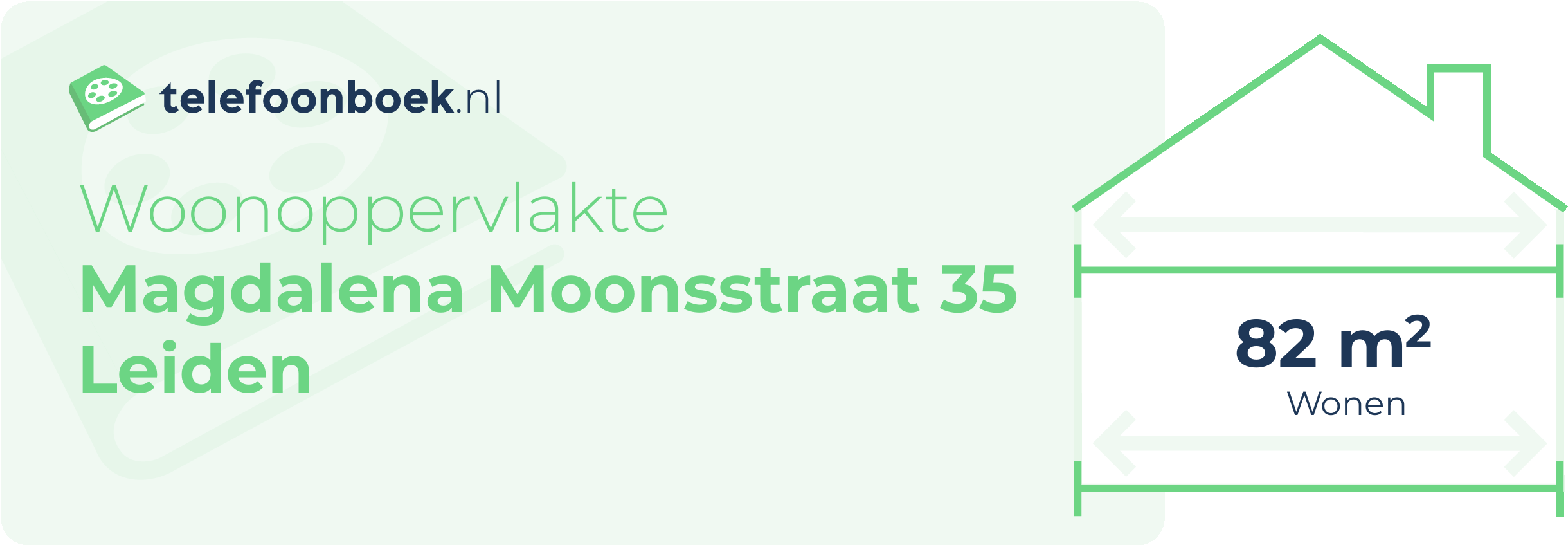 Woonoppervlakte Magdalena Moonsstraat 35 Leiden