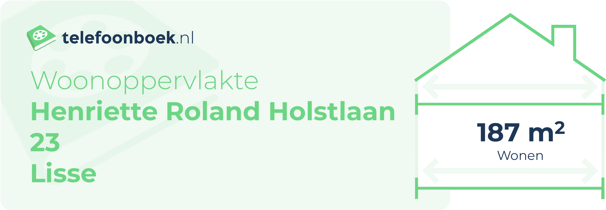 Woonoppervlakte Henriette Roland Holstlaan 23 Lisse