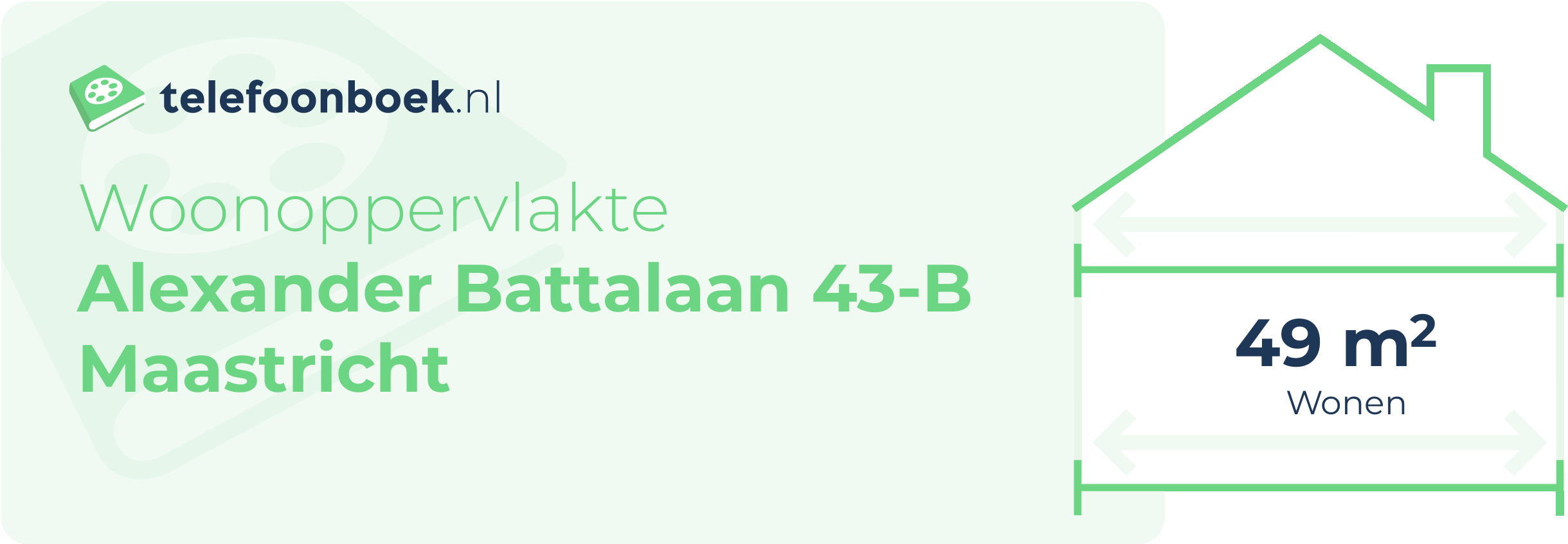 Woonoppervlakte Alexander Battalaan 43-B Maastricht