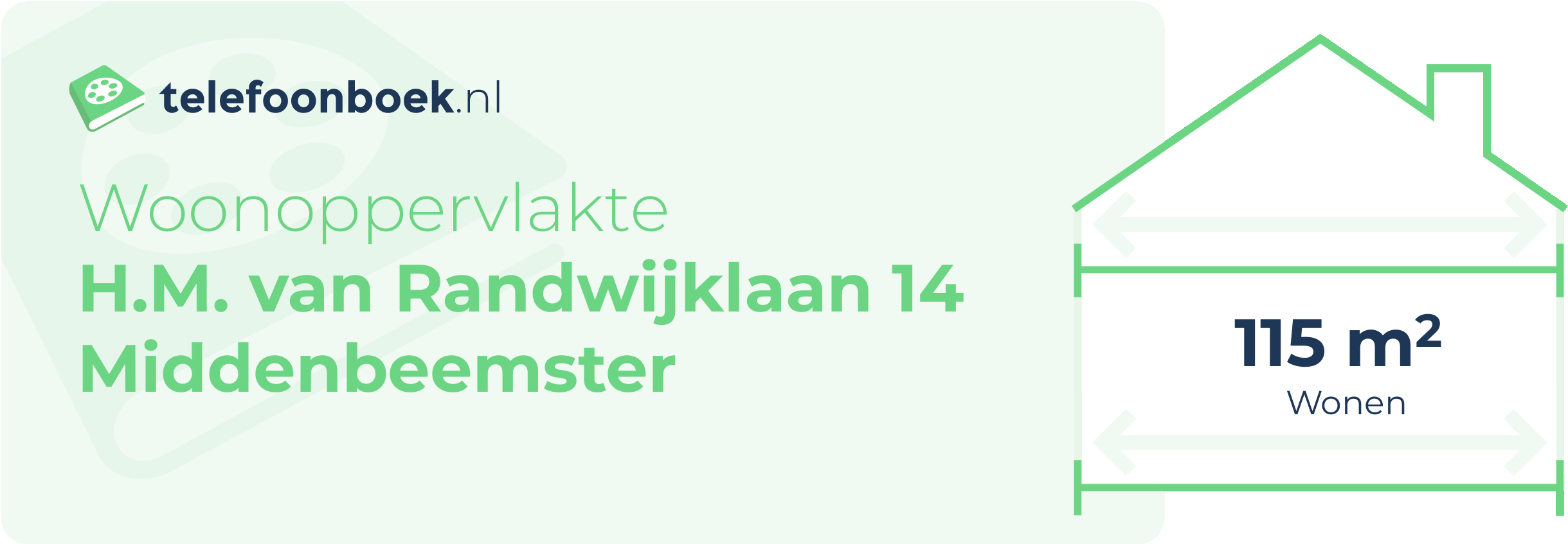 Woonoppervlakte H.M. Van Randwijklaan 14 Middenbeemster