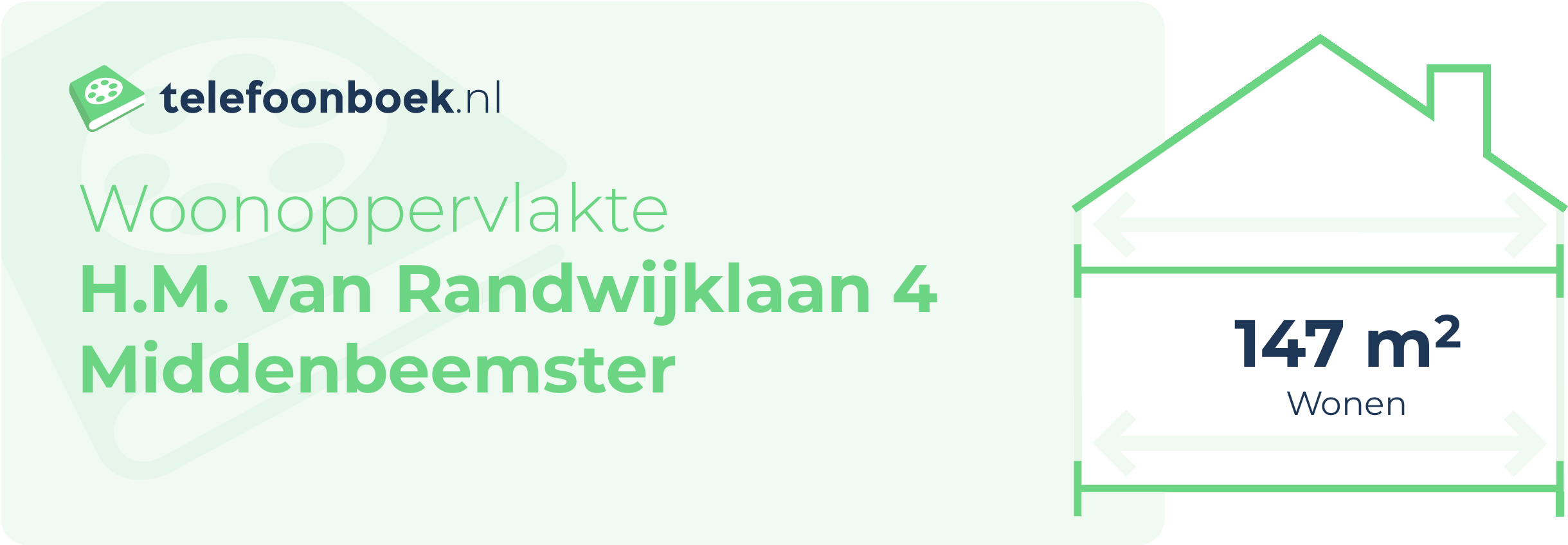 Woonoppervlakte H.M. Van Randwijklaan 4 Middenbeemster