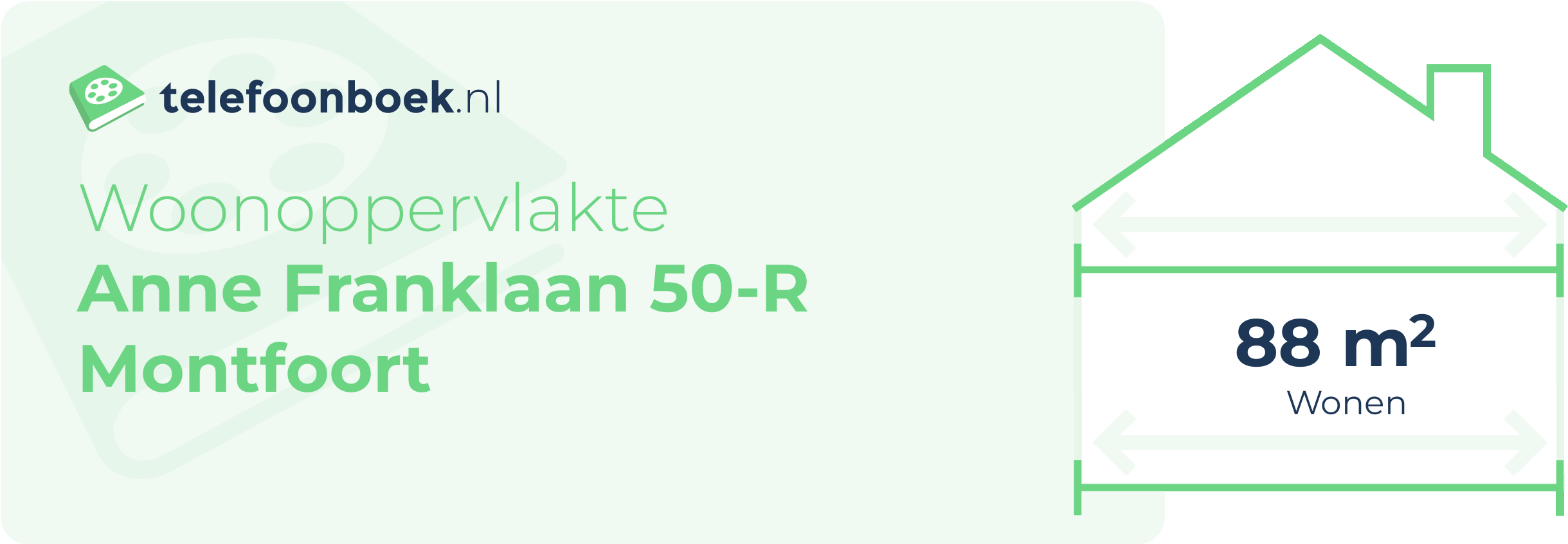 Woonoppervlakte Anne Franklaan 50-R Montfoort