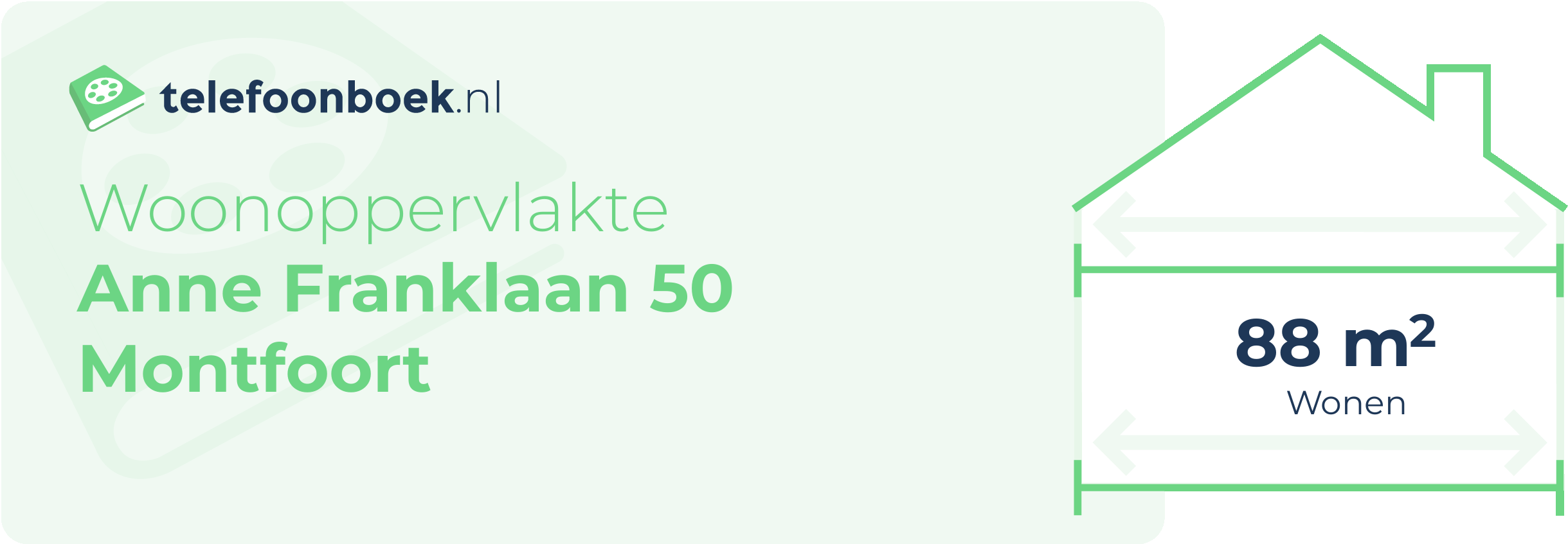 Woonoppervlakte Anne Franklaan 50 Montfoort