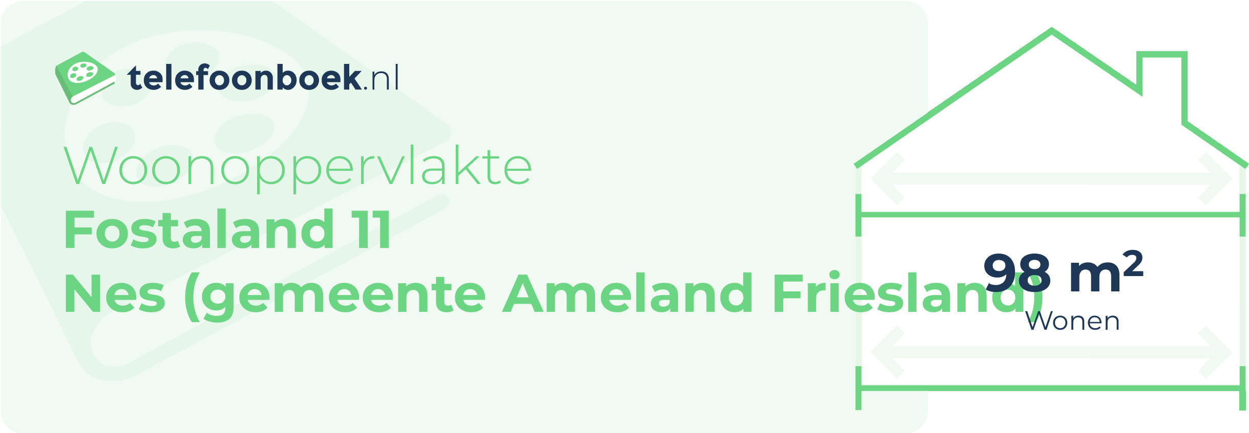 Woonoppervlakte Fostaland 11 Nes (gemeente Ameland Friesland)