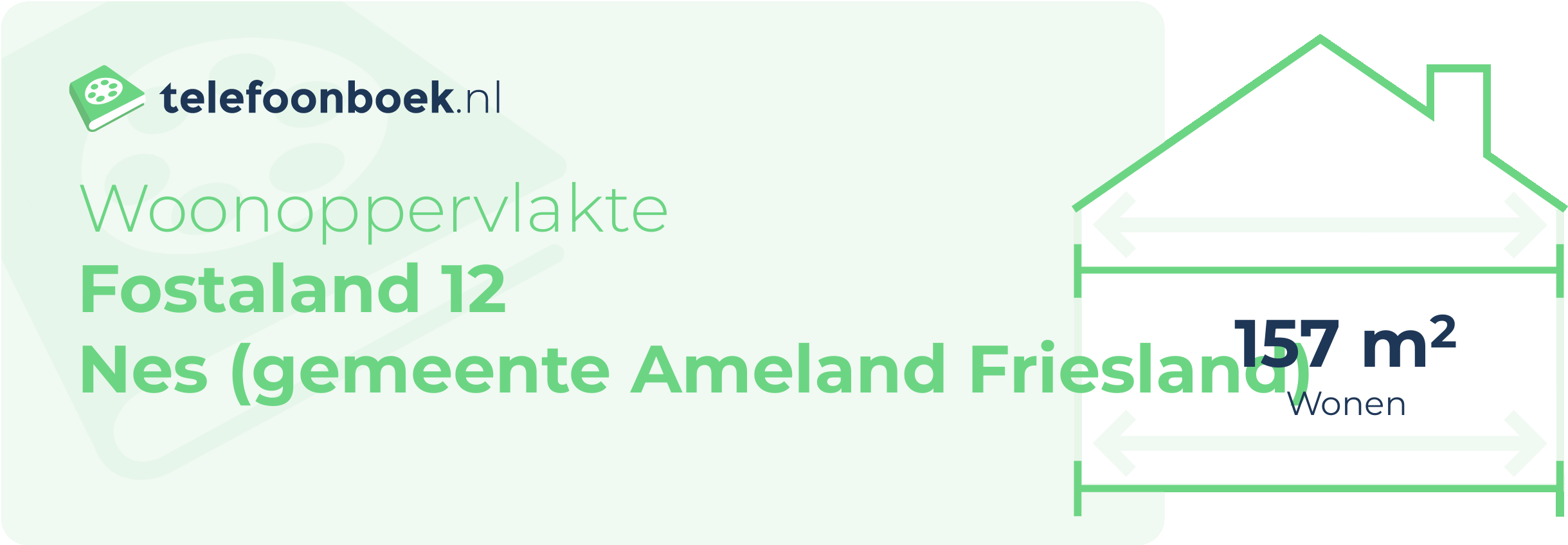 Woonoppervlakte Fostaland 12 Nes (gemeente Ameland Friesland)