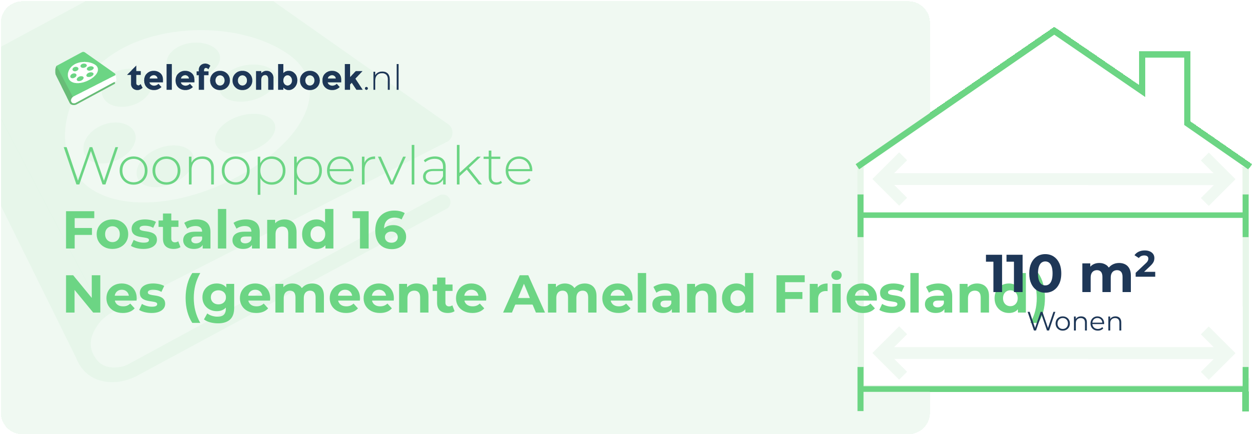 Woonoppervlakte Fostaland 16 Nes (gemeente Ameland Friesland)