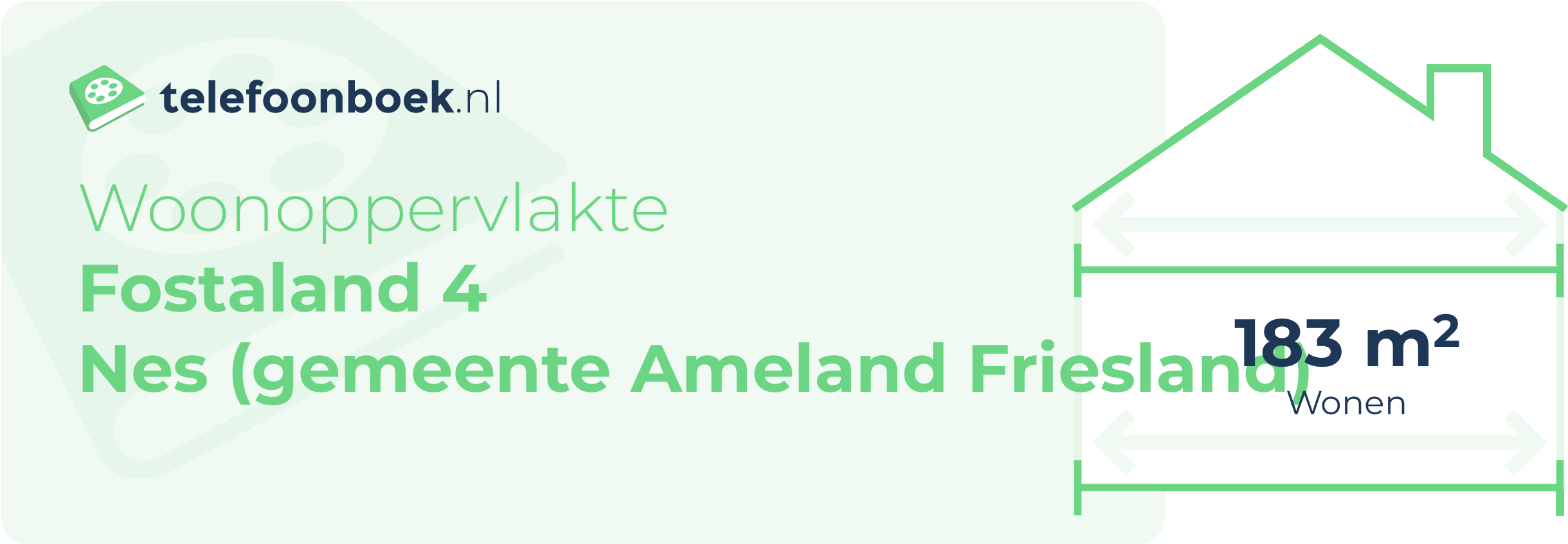 Woonoppervlakte Fostaland 4 Nes (gemeente Ameland Friesland)