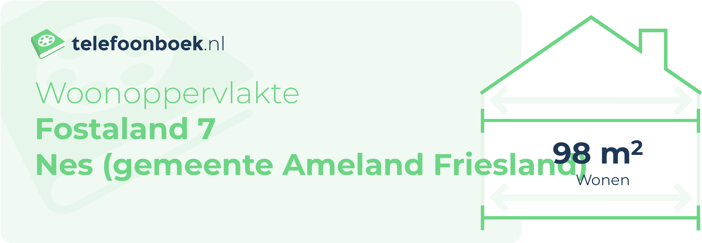 Woonoppervlakte Fostaland 7 Nes (gemeente Ameland Friesland)