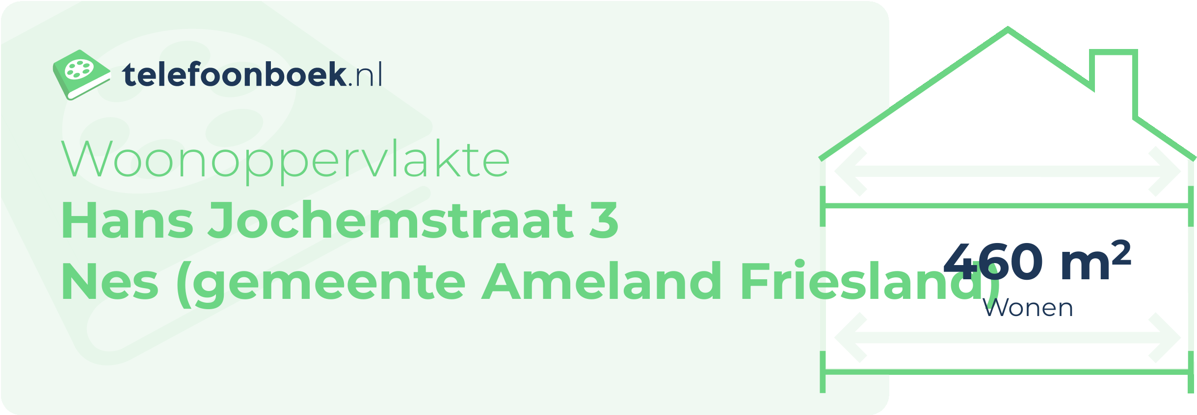 Woonoppervlakte Hans Jochemstraat 3 Nes (gemeente Ameland Friesland)