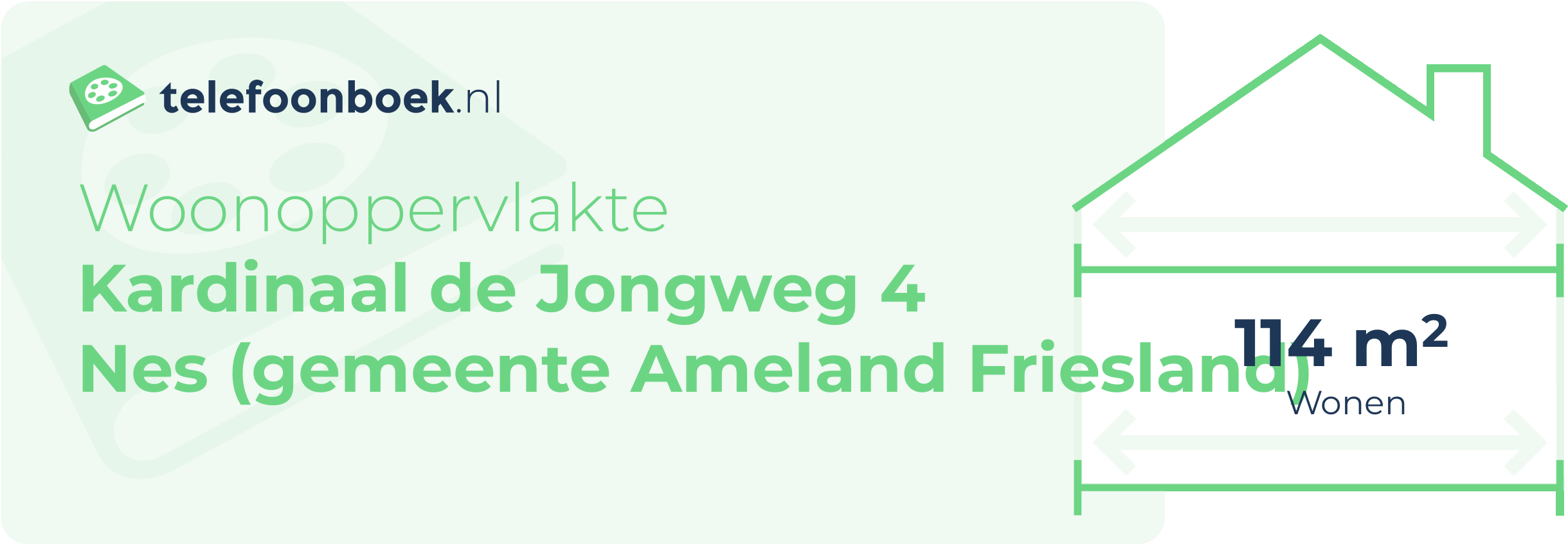 Woonoppervlakte Kardinaal De Jongweg 4 Nes (gemeente Ameland Friesland)