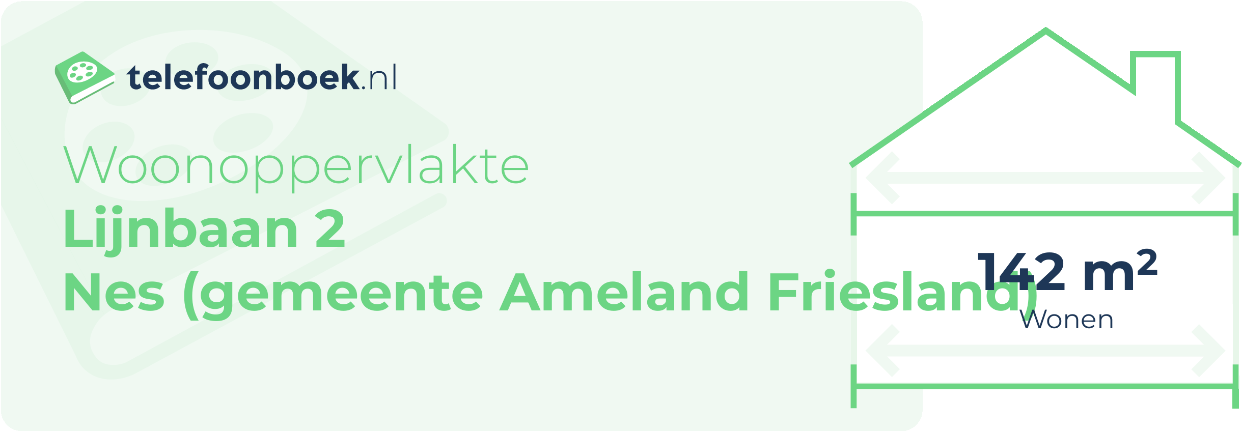 Woonoppervlakte Lijnbaan 2 Nes (gemeente Ameland Friesland)