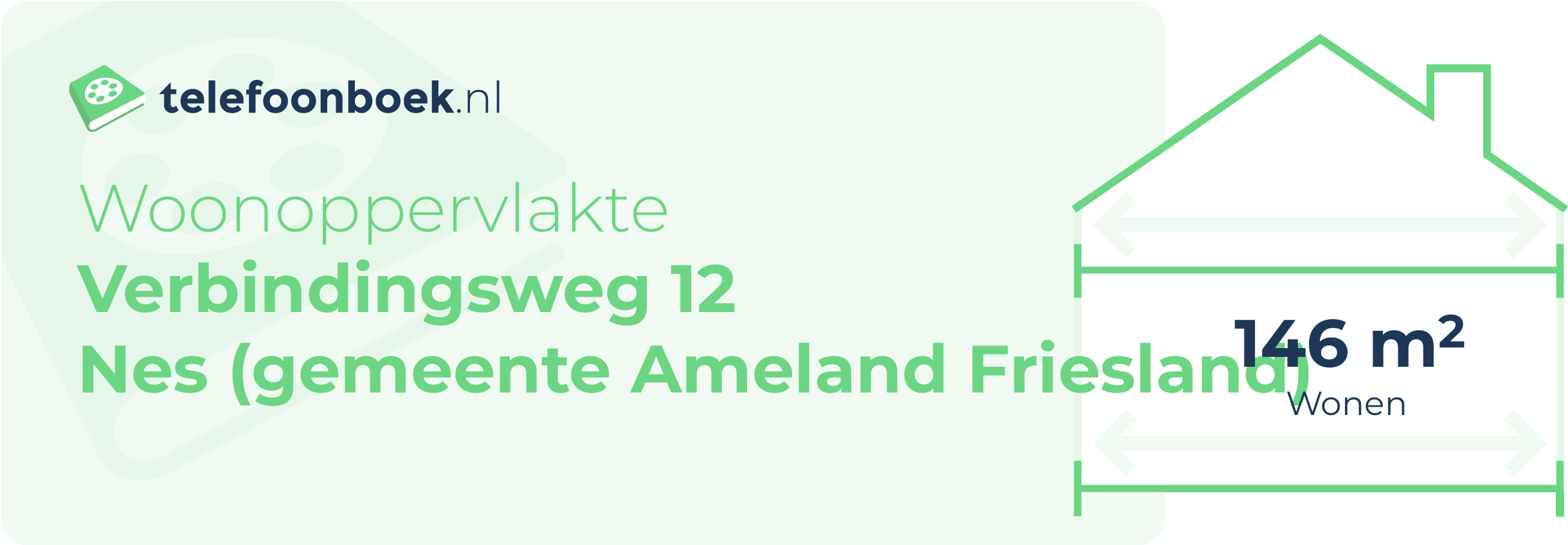 Woonoppervlakte Verbindingsweg 12 Nes (gemeente Ameland Friesland)