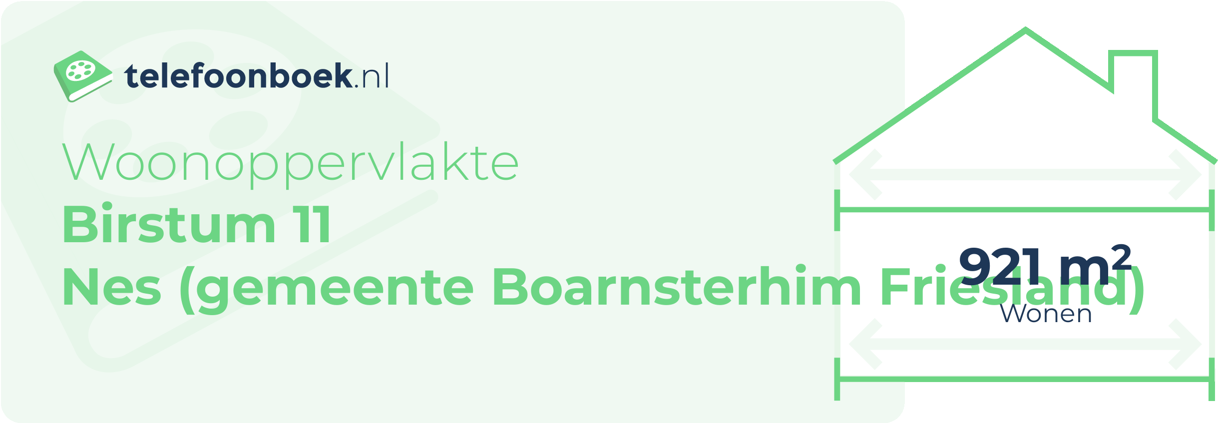 Woonoppervlakte Birstum 11 Nes (gemeente Boarnsterhim Friesland)