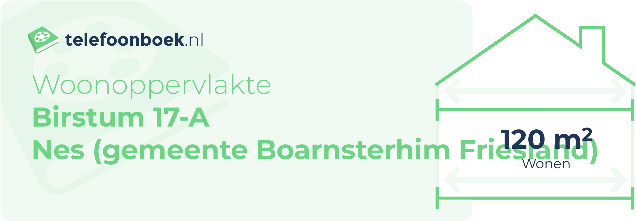 Woonoppervlakte Birstum 17-A Nes (gemeente Boarnsterhim Friesland)