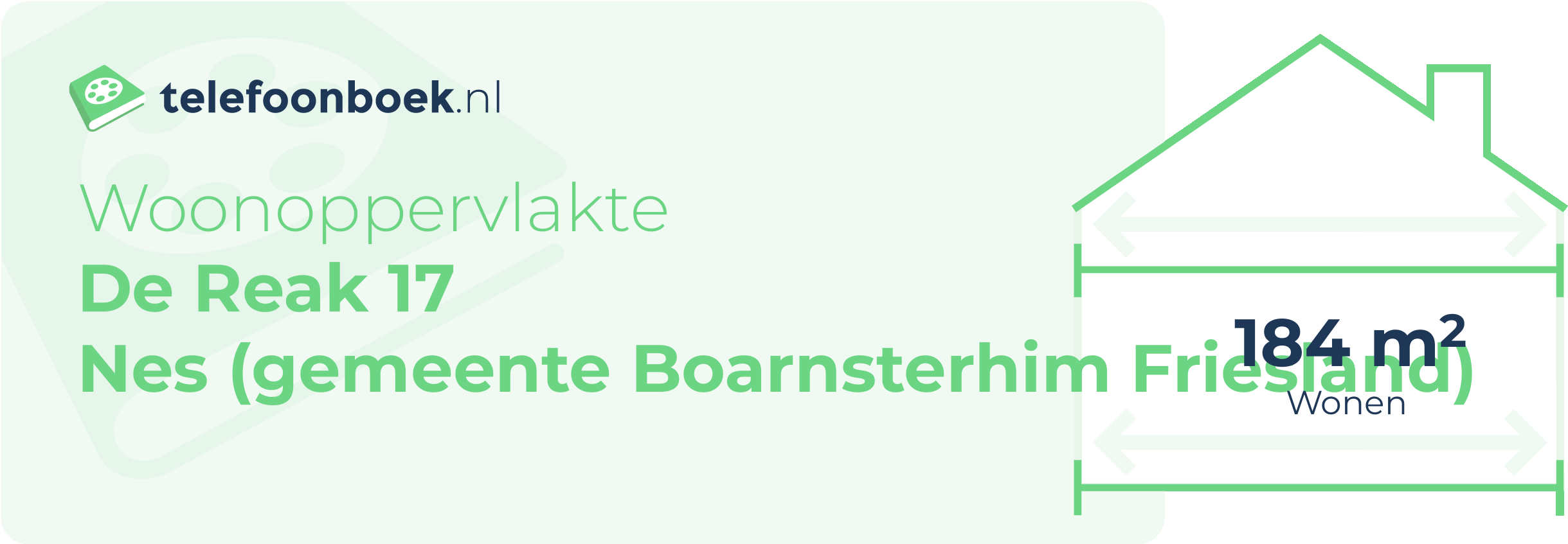 Woonoppervlakte De Reak 17 Nes (gemeente Boarnsterhim Friesland)