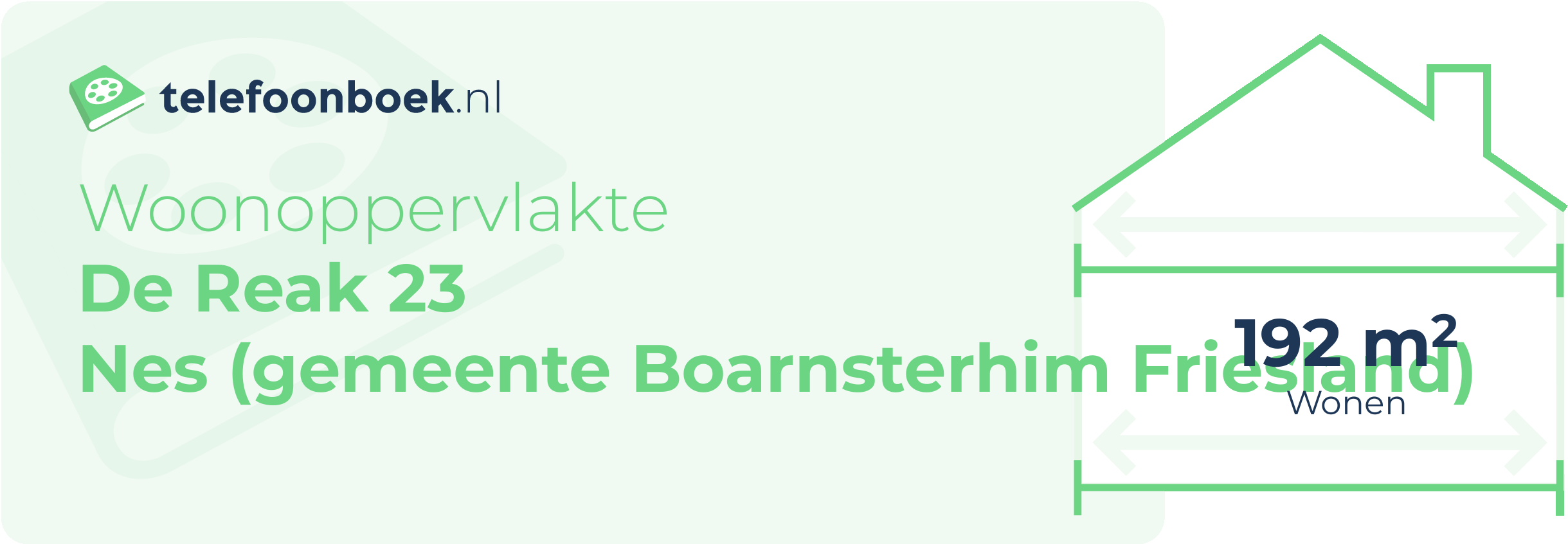 Woonoppervlakte De Reak 23 Nes (gemeente Boarnsterhim Friesland)