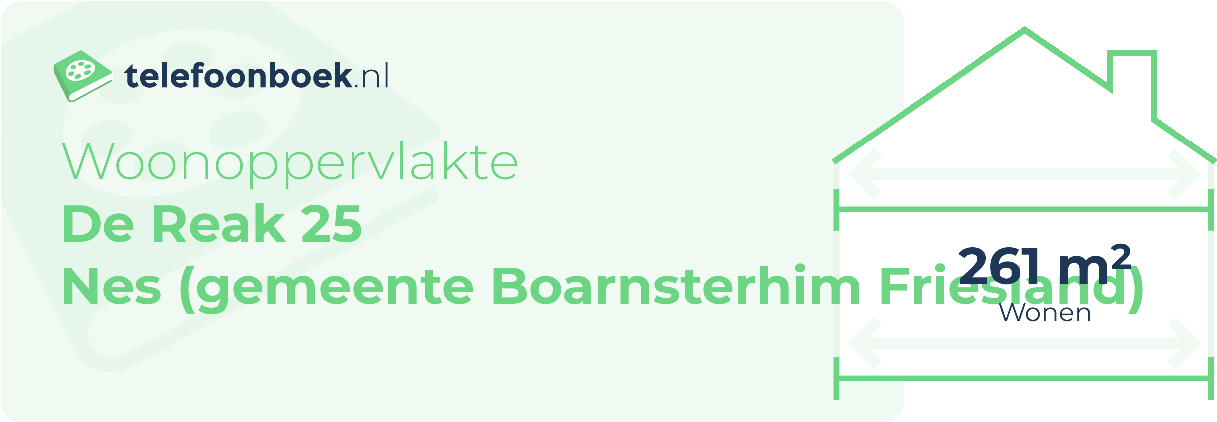 Woonoppervlakte De Reak 25 Nes (gemeente Boarnsterhim Friesland)