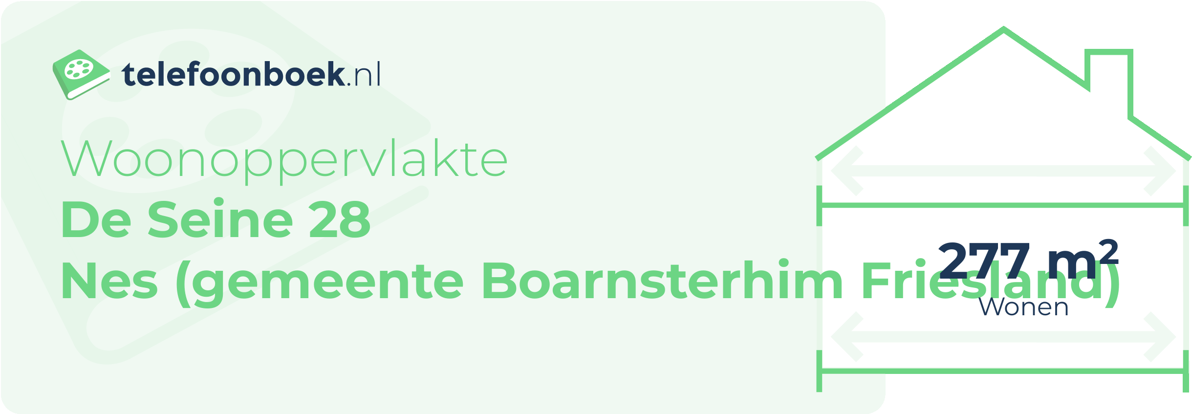 Woonoppervlakte De Seine 28 Nes (gemeente Boarnsterhim Friesland)