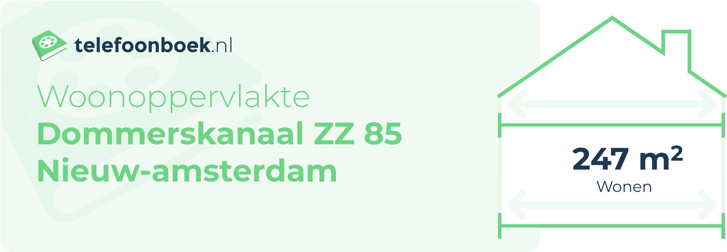 Woonoppervlakte Dommerskanaal ZZ 85 Nieuw-Amsterdam