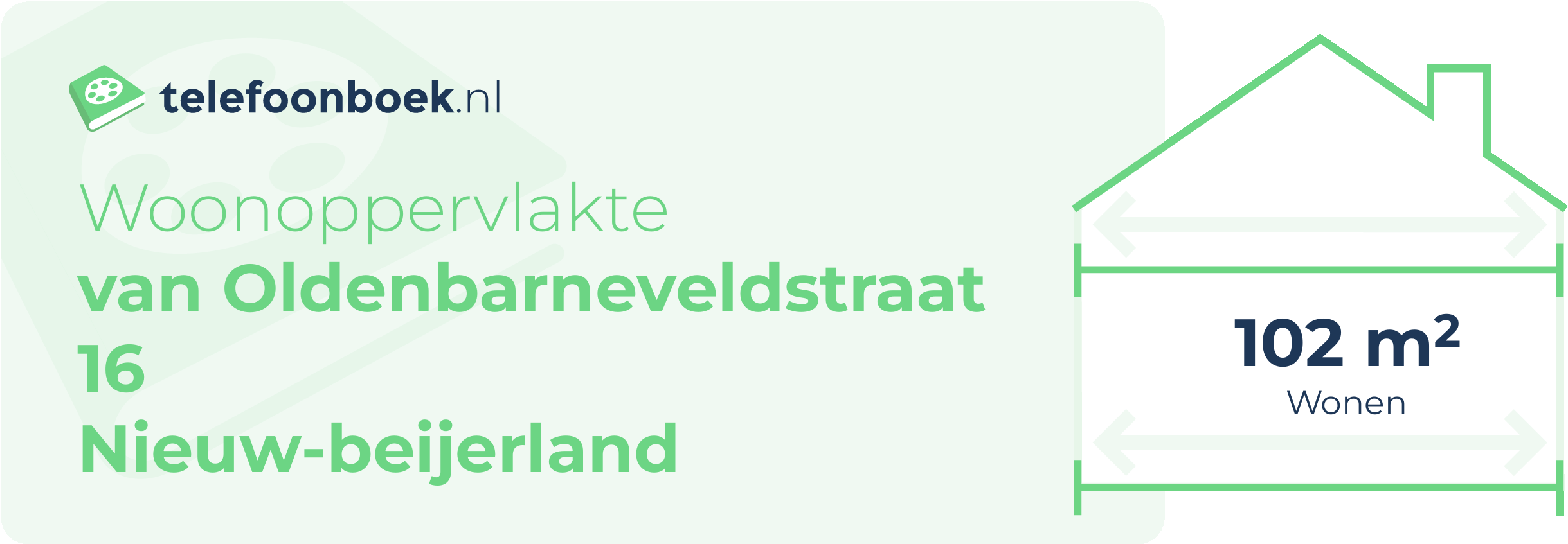 Woonoppervlakte Van Oldenbarneveldstraat 16 Nieuw-Beijerland