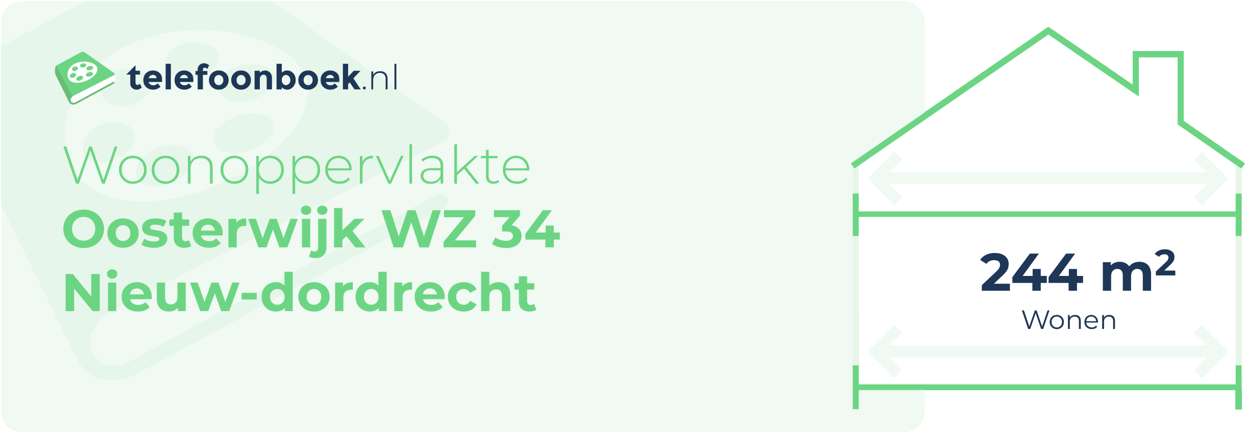 Woonoppervlakte Oosterwijk WZ 34 Nieuw-Dordrecht