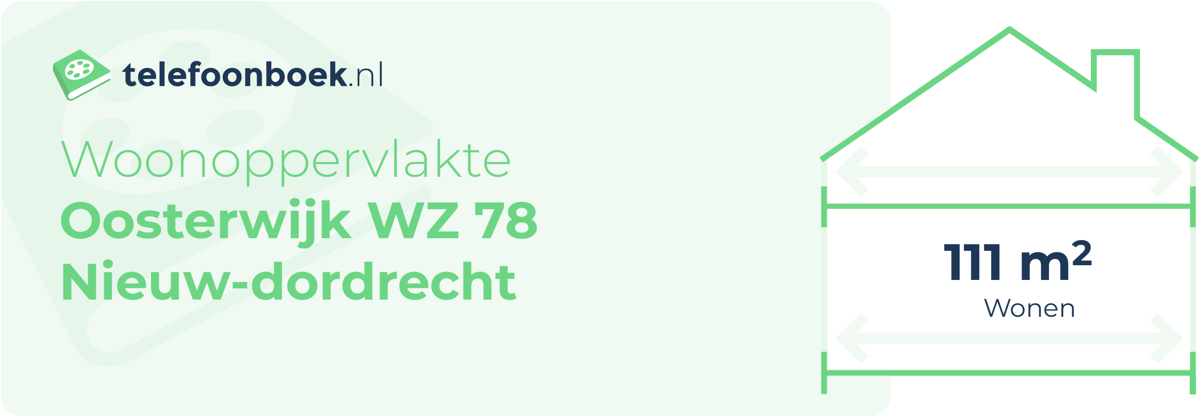 Woonoppervlakte Oosterwijk WZ 78 Nieuw-Dordrecht