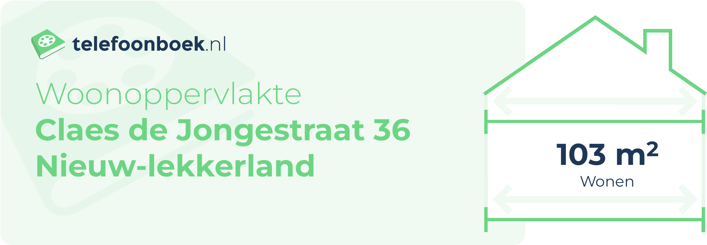 Woonoppervlakte Claes De Jongestraat 36 Nieuw-Lekkerland