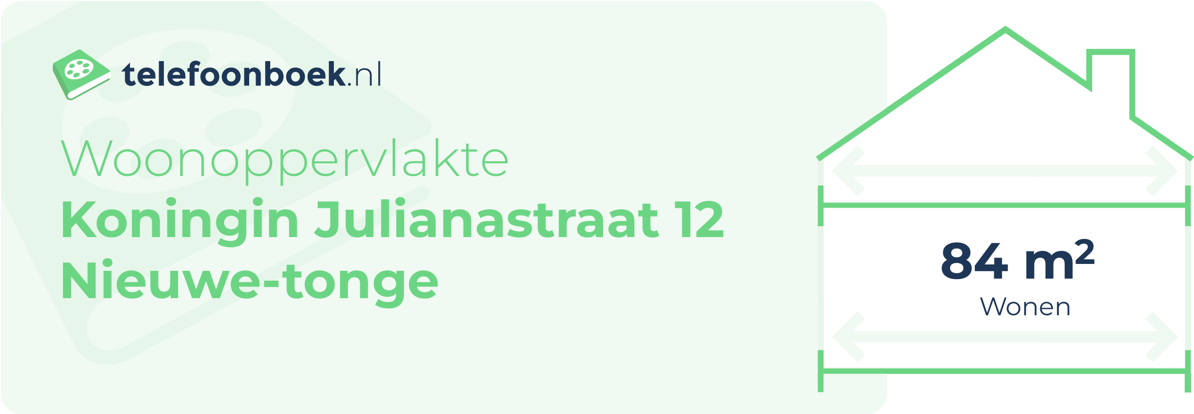 Woonoppervlakte Koningin Julianastraat 12 Nieuwe-Tonge