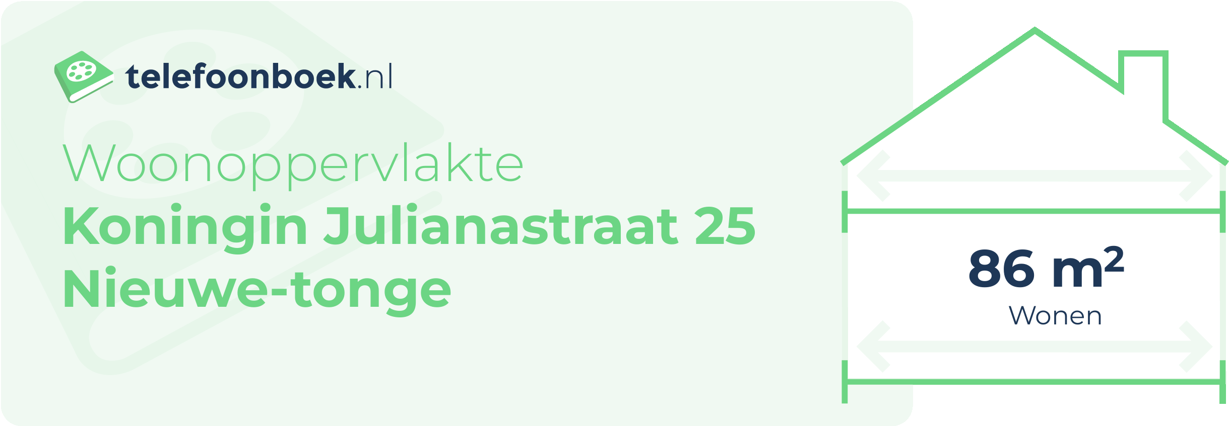 Woonoppervlakte Koningin Julianastraat 25 Nieuwe-Tonge