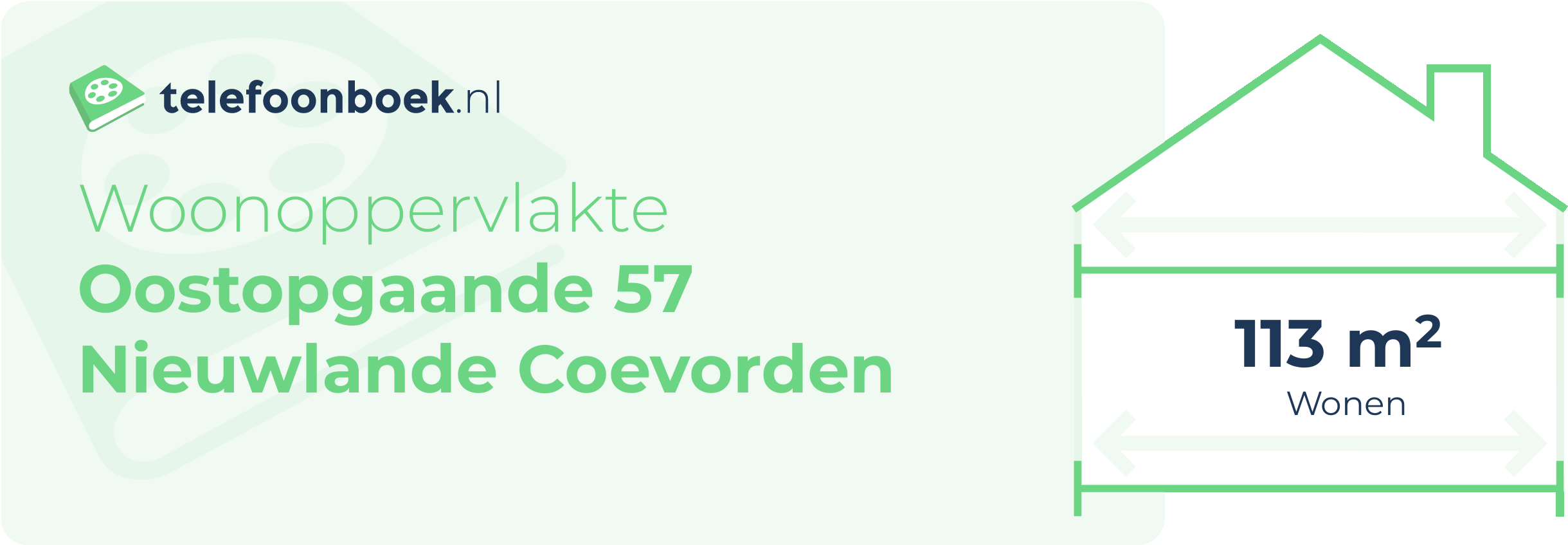 Woonoppervlakte Oostopgaande 57 Nieuwlande Coevorden