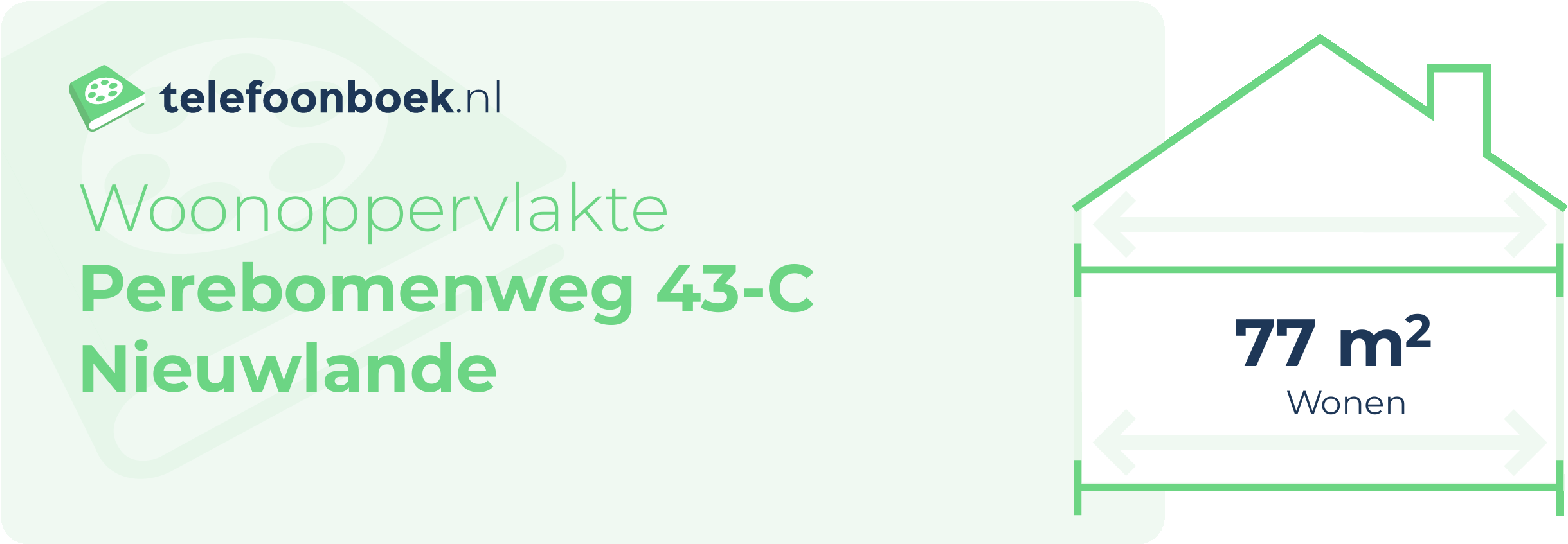 Woonoppervlakte Perebomenweg 43-C Nieuwlande