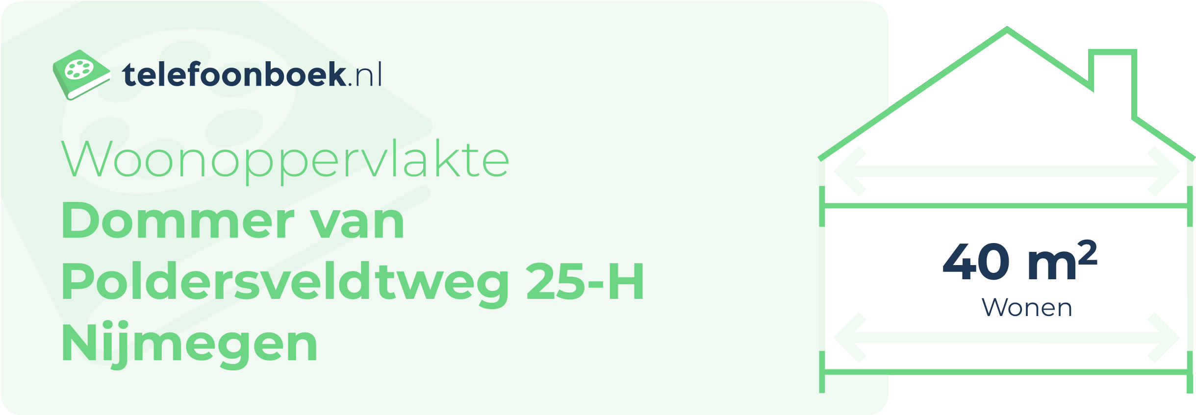 Woonoppervlakte Dommer Van Poldersveldtweg 25-H Nijmegen