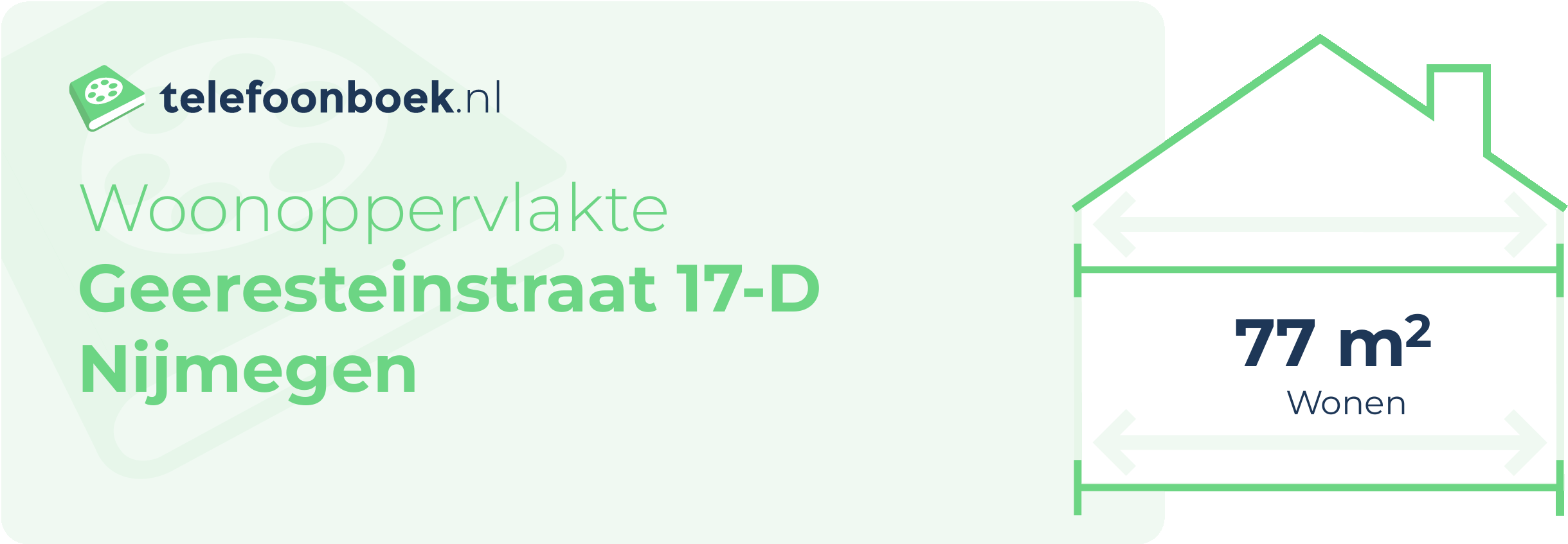 Woonoppervlakte Geeresteinstraat 17-D Nijmegen