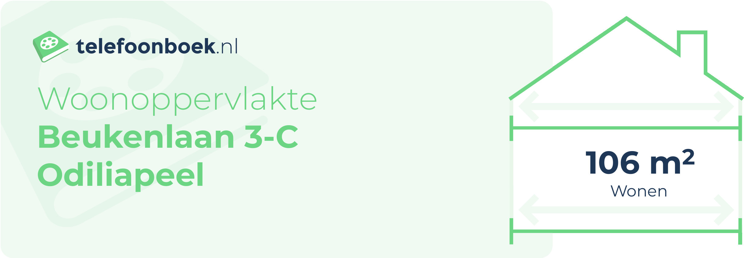 Woonoppervlakte Beukenlaan 3-C Odiliapeel