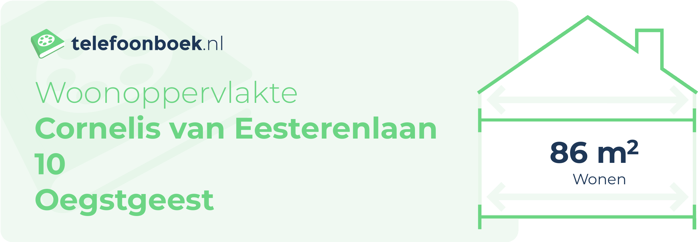 Woonoppervlakte Cornelis Van Eesterenlaan 10 Oegstgeest